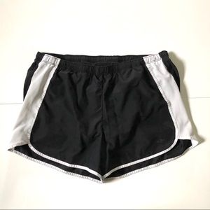 CHAMPION Athletic Running Track Shorts Black White